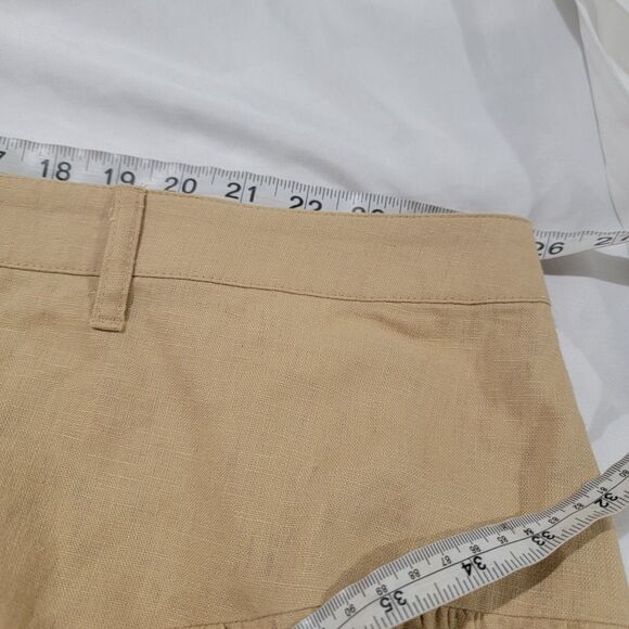 Fe Noel Target Womens Pants Size 26 Linen Blend Barrel Wide Leg Tan - Picture 5 of 8